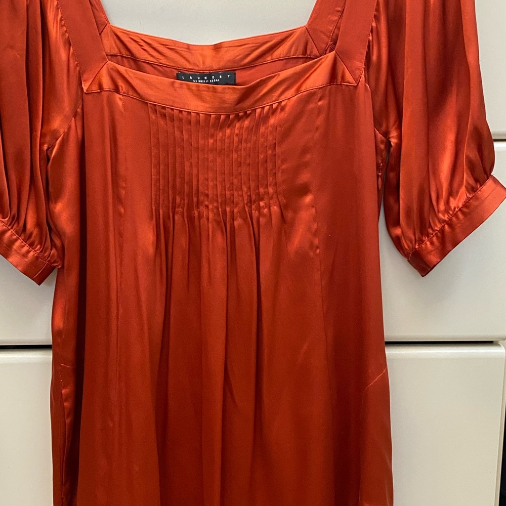 Laundry By Shelli Segal Rust Silk dress